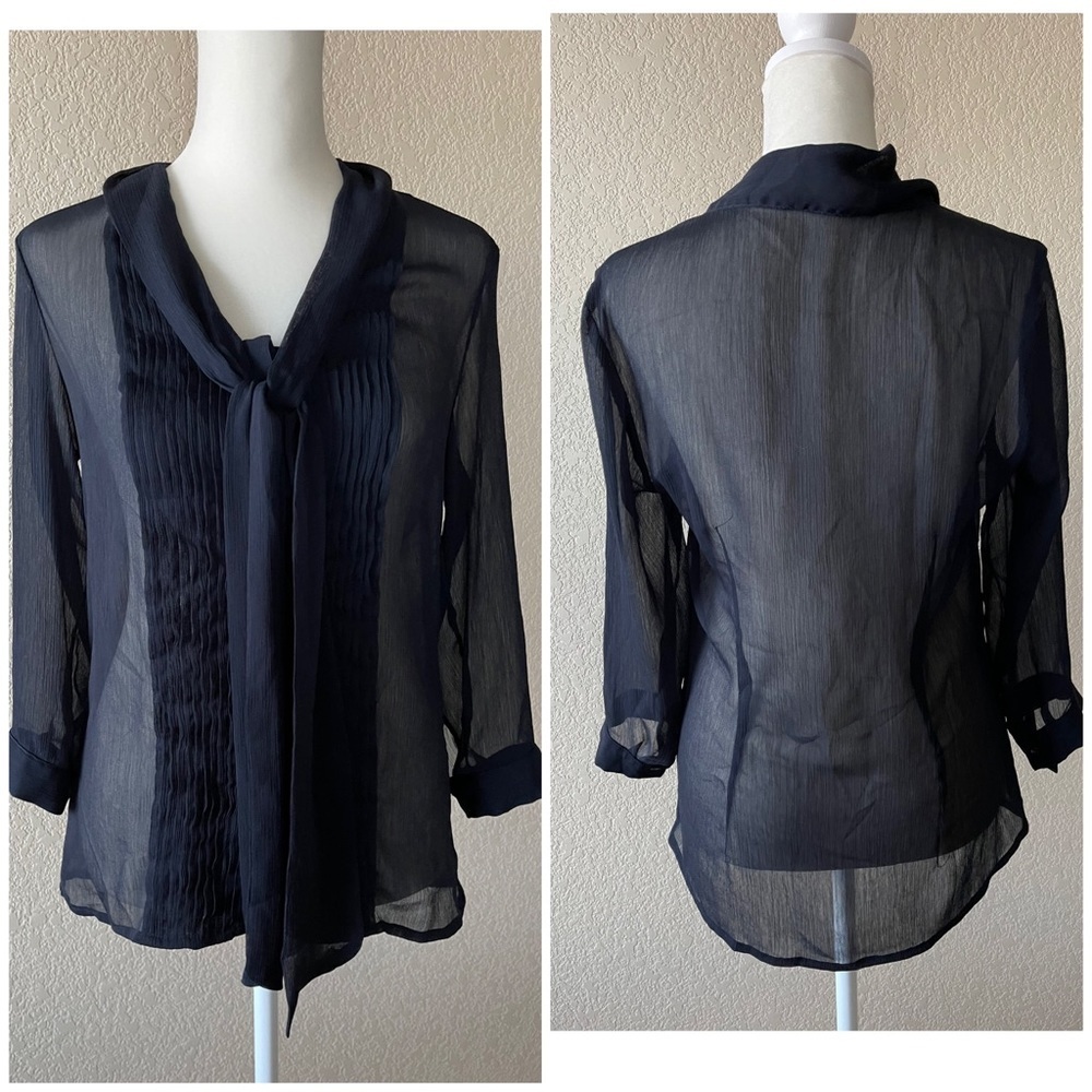 Banana Republic sheer 3/4 sleeve blouse - xs